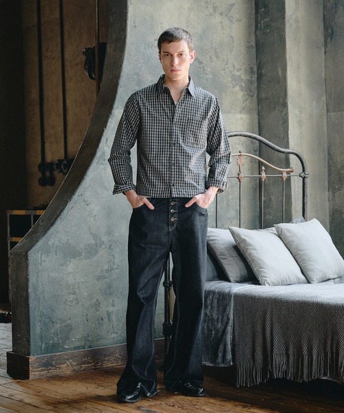 Regen Glanz(レーゲングランツ)の「classic check box fit shirt / クラシックチェックボックスフィットシャツ(シャツ/ブラウス・メンズ・グレー/ベージュ/ネイビー・MEDIUM/LARGE/SMALL)」の9枚目の写真