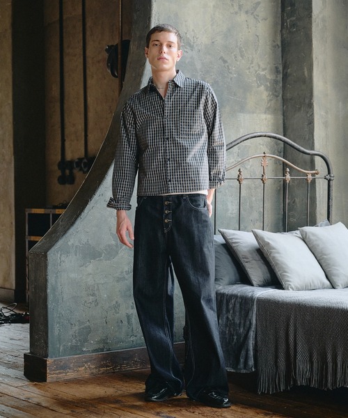Regen Glanz(レーゲングランツ)の「classic check box fit shirt / クラシックチェックボックスフィットシャツ(シャツ/ブラウス・メンズ・グレー/ベージュ/ネイビー・MEDIUM/LARGE/SMALL)」の10枚目の写真