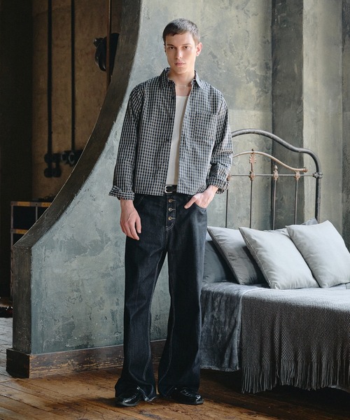 Regen Glanz(レーゲングランツ)の「classic check box fit shirt / クラシックチェックボックスフィットシャツ(シャツ/ブラウス・メンズ・グレー/ベージュ/ネイビー・MEDIUM/LARGE/SMALL)」の12枚目の写真