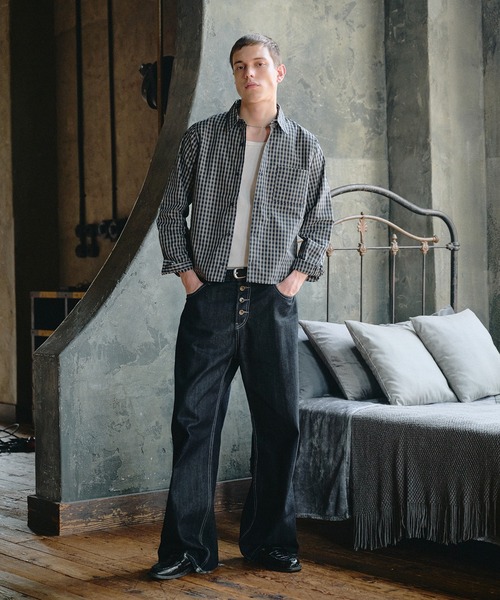 Regen Glanz(レーゲングランツ)の「classic check box fit shirt / クラシックチェックボックスフィットシャツ(シャツ/ブラウス・メンズ・グレー/ベージュ/ネイビー・MEDIUM/LARGE/SMALL)」の13枚目の写真