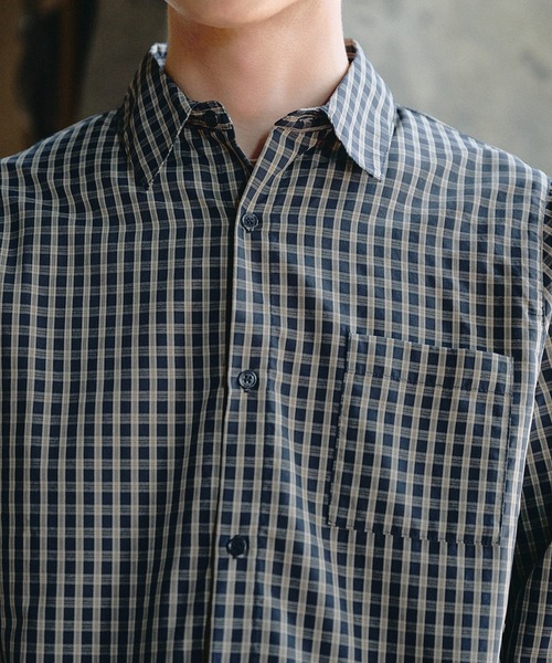 Regen Glanz(レーゲングランツ)の「classic check box fit shirt / クラシックチェックボックスフィットシャツ(シャツ/ブラウス・メンズ・グレー/ベージュ/ネイビー・MEDIUM/LARGE/SMALL)」の15枚目の写真