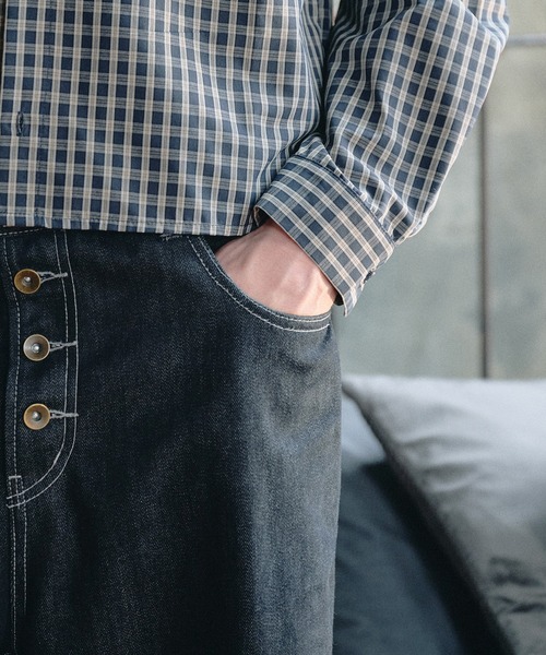 Regen Glanz(レーゲングランツ)の「classic check box fit shirt / クラシックチェックボックスフィットシャツ(シャツ/ブラウス・メンズ・グレー/ベージュ/ネイビー・MEDIUM/LARGE/SMALL)」の18枚目の写真