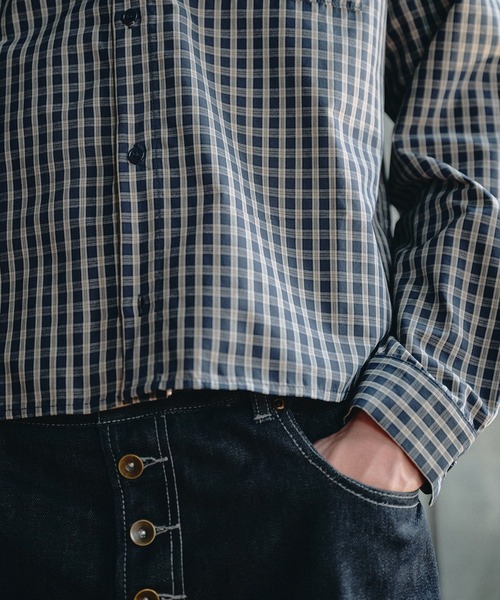 Regen Glanz(レーゲングランツ)の「classic check box fit shirt / クラシックチェックボックスフィットシャツ(シャツ/ブラウス・メンズ・グレー/ベージュ/ネイビー・MEDIUM/LARGE/SMALL)」の19枚目の写真