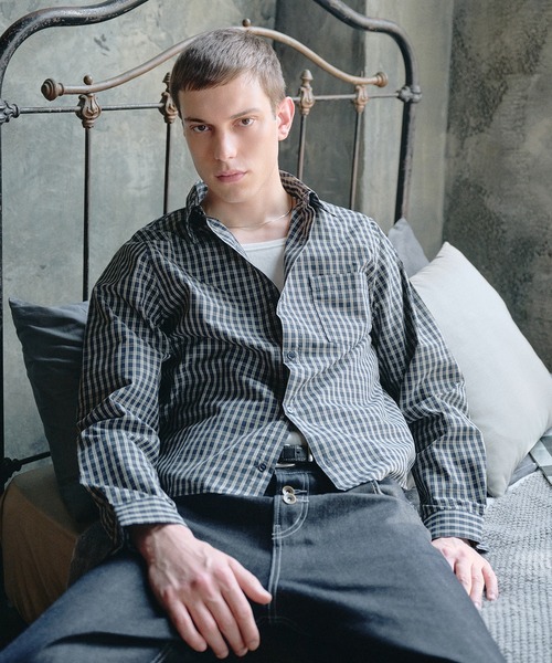 Regen Glanz(レーゲングランツ)の「classic check box fit shirt / クラシックチェックボックスフィットシャツ(シャツ/ブラウス・メンズ・グレー/ベージュ/ネイビー・MEDIUM/LARGE/SMALL)」の20枚目の写真