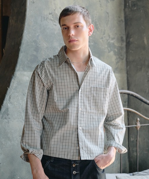 Regen Glanz(レーゲングランツ)の「classic check box fit shirt / クラシックチェックボックスフィットシャツ(シャツ/ブラウス・メンズ・グレー/ベージュ/ネイビー・MEDIUM/LARGE/SMALL)」の21枚目の写真