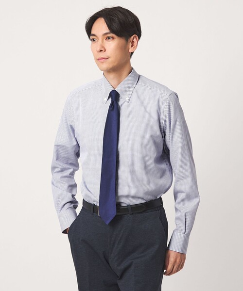 A DAY IN THE LIFE UNITED ARROWS(アデイインザライフユナイテッドアローズ)の「グラフチェック ボタンダウン レギュラーフィットシャツ-イージーケア-<A DAY IN THE LIFE>(シャツ/ブラウス・メンズ・コバルトブルー・42cm/37cm/38cm/39cm/40cm/41cm)」の2枚目の写真