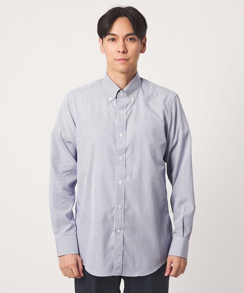 A DAY IN THE LIFE UNITED ARROWS(アデイインザライフユナイテッドアローズ)の「グラフチェック ボタンダウン レギュラーフィットシャツ-イージーケア-<A DAY IN THE LIFE>(シャツ/ブラウス・メンズ・コバルトブルー・42cm/37cm/38cm/39cm/40cm/41cm)」の5枚目の写真