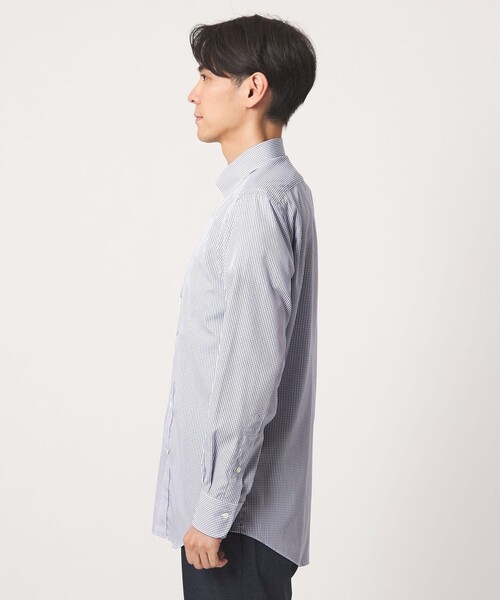 A DAY IN THE LIFE UNITED ARROWS(アデイインザライフユナイテッドアローズ)の「グラフチェック ボタンダウン レギュラーフィットシャツ-イージーケア-<A DAY IN THE LIFE>(シャツ/ブラウス・メンズ・コバルトブルー・42cm/37cm/38cm/39cm/40cm/41cm)」の6枚目の写真