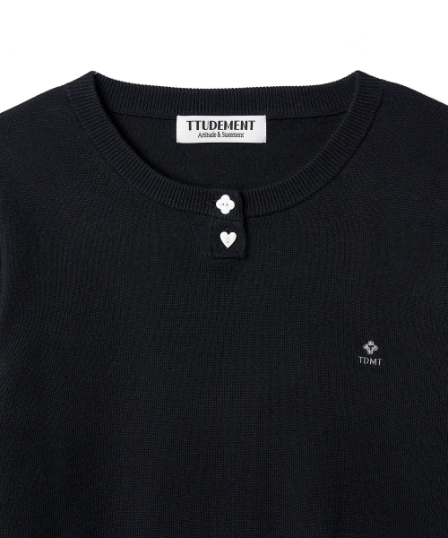 TTUDEMENT(トュードメント)の「DAILY 3/4 SLEEVE KNIT TOP_BLACK(ニット/セーター・レディース・その他・FREE)」の4枚目の写真