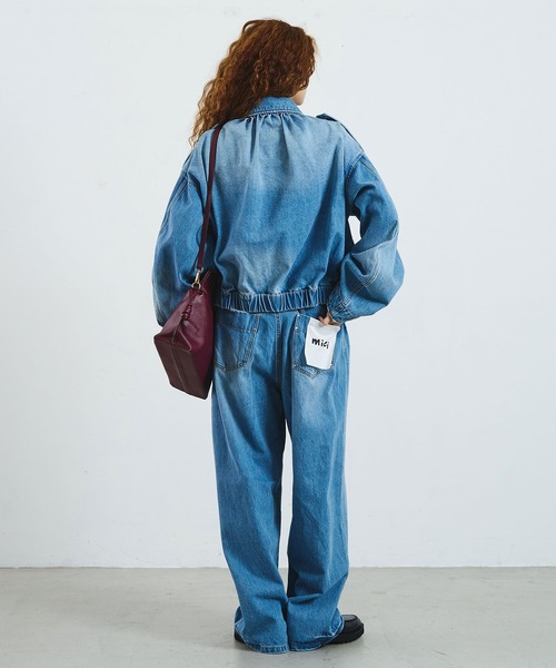 ROSE BUD(ローズバッド)の「mici/VOLUME SLEEVE DENIM JACKET(その他アウター・レディース・ライトインディゴブルー/ブラック・ONE SIZE)」の8枚目の写真