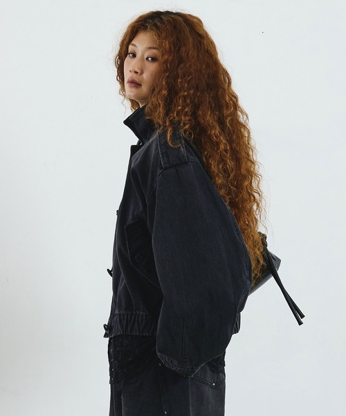 ROSE BUD(ローズバッド)の「mici/VOLUME SLEEVE DENIM JACKET(その他アウター・レディース・ライトインディゴブルー/ブラック・ONE SIZE)」の17枚目の写真