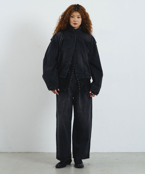 ROSE BUD(ローズバッド)の「mici/VOLUME SLEEVE DENIM JACKET(その他アウター・レディース・ライトインディゴブルー/ブラック・ONE SIZE)」の19枚目の写真