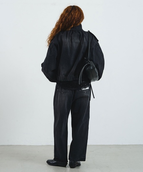 ROSE BUD(ローズバッド)の「mici/VOLUME SLEEVE DENIM JACKET(その他アウター・レディース・ライトインディゴブルー/ブラック・ONE SIZE)」の21枚目の写真
