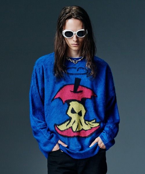 glamb(グラム)の「Eaten Apple Knit / イートゥンアップルニット(ニット/セーター・メンズ・ブラウン/ブラック/ブルー・M/L)」の8枚目の写真