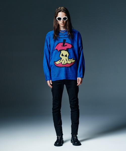 glamb(グラム)の「Eaten Apple Knit / イートゥンアップルニット(ニット/セーター・メンズ・ブラウン/ブラック/ブルー・M/L)」の9枚目の写真