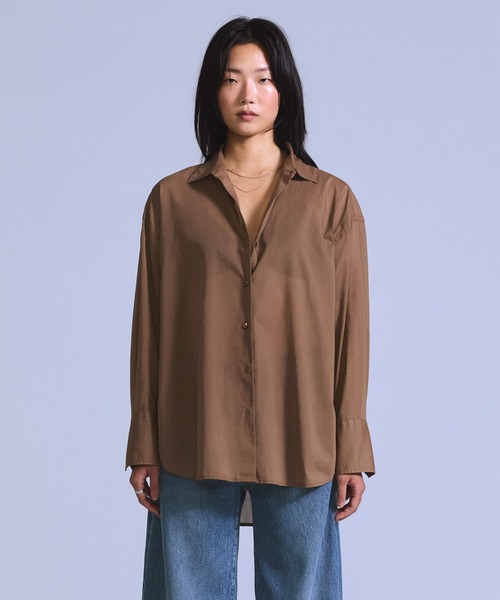 Levi's(リーバイス)の「Levi's/リーバイス BLUE TAB(TM) コア ロングスリーブシャツ(シャツ/ブラウス・レディース・ブラウン・M/S/XS)」の2枚目の写真