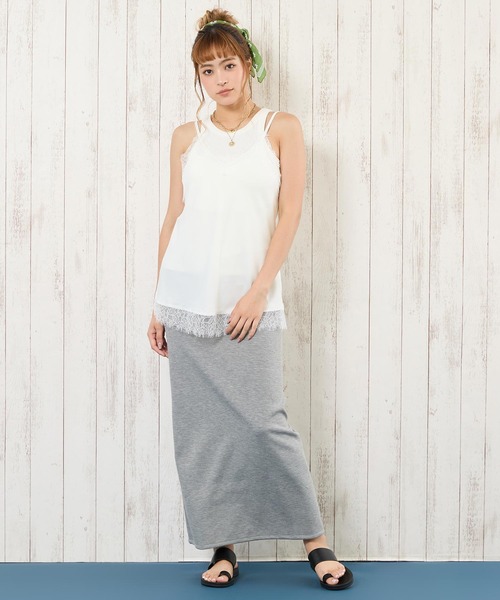 anap mimpi(アナップミンピ)の「サテンレースキャミソール(キャミソール・レディース・ブラック/ブラウン/オフホワイト・F)」の7枚目の写真