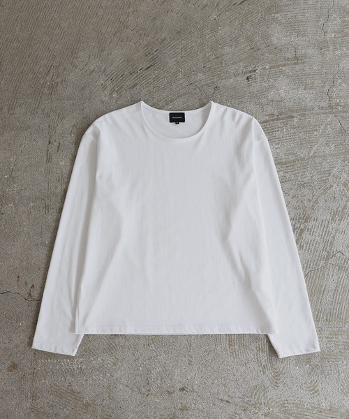 ROCHEM（ローシェン）の「サイドスリットベーシックUネックロンT（Tシャツ/カットソー・メンズ・ベージュ/ブラック/ホワイト・XS/S/M/L）」の22枚目の写真