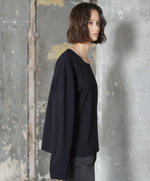 ROCHEM（ローシェン）の「サイドスリットベーシックUネックロンT（Tシャツ/カットソー・メンズ・ベージュ/ブラック/ホワイト・XS/S/M/L）」の15枚目の写真
