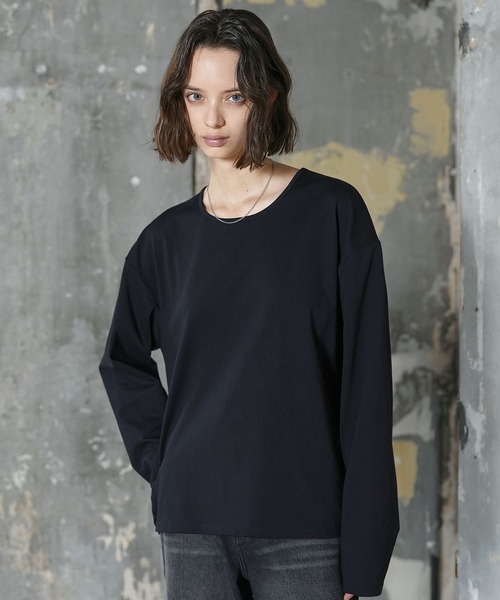 ROCHEM（ローシェン）の「サイドスリットベーシックUネックロンT（Tシャツ/カットソー・メンズ・ベージュ/ブラック/ホワイト・XS/S/M/L）」の13枚目の写真
