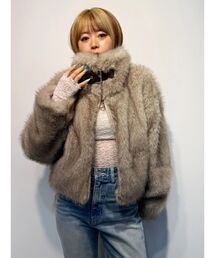 EVRIS（エヴリス）の「フェイクファーショートブルゾン（ブルゾン）」