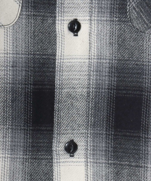 BEN DAVIS(ベンデイビス)の「BEN DAVIS/ベンデイビス EMBRO OMBRE SHIRT/オーバーサイズ バックプリント刺繍 起毛 オンブレチェック フランネル長袖シャツ/ワークシャツ/レディース メンズ(シャツ/ブラウス・メンズ・ブラウン/ブルー/ブラック・M/L/XL)」の19枚目の写真