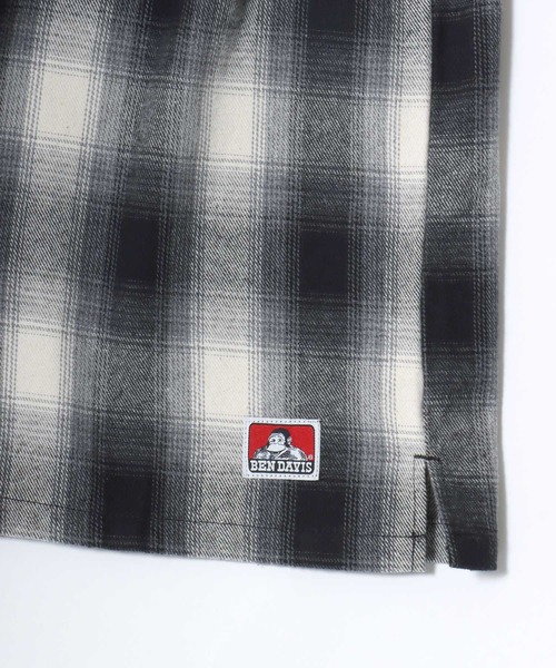 BEN DAVIS(ベンデイビス)の「BEN DAVIS/ベンデイビス EMBRO OMBRE SHIRT/オーバーサイズ バックプリント刺繍 起毛 オンブレチェック フランネル長袖シャツ/ワークシャツ/レディース メンズ(シャツ/ブラウス・メンズ・ブラウン/ブルー/ブラック・M/L/XL)」の21枚目の写真