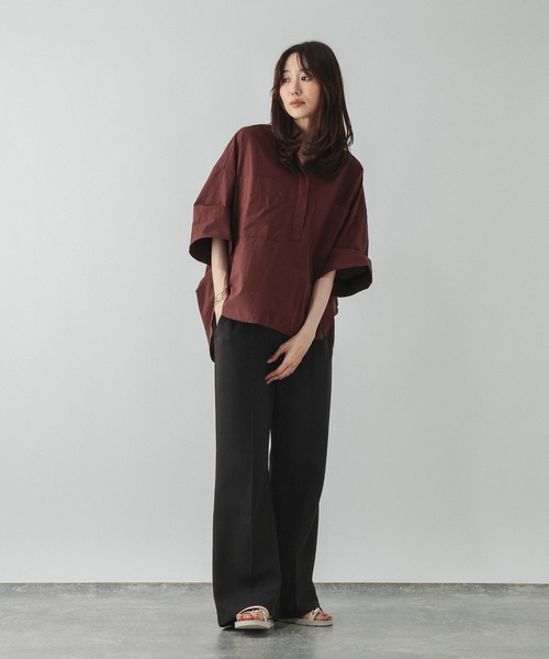 GLOBAL WORK（グローバルワーク）の「ダンボールフレアパンツ/1049213（その他パンツ・レディース・ブラウン系その他3/チャコールグレー/グレイッシュベージュ/ブラック・SMALL/MEDIUM/LARGE）」の5枚目の写真