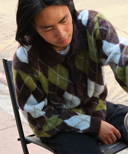 HUF(ハフ)の「COOPER SHAGGY SWEATER(ニット/セーター・メンズ・ダークブラウン/ブラック・XL/L/M/S/XXL)」の4枚目の写真