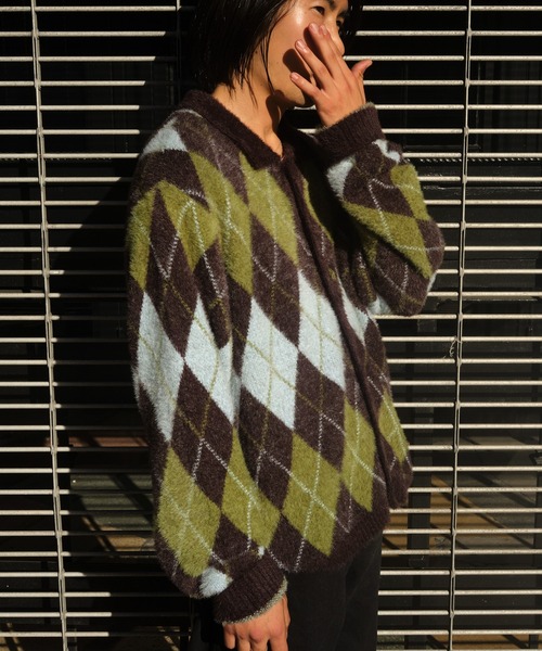 HUF(ハフ)の「COOPER SHAGGY SWEATER(ニット/セーター・メンズ・ダークブラウン/ブラック・XL/L/M/S/XXL)」の3枚目の写真