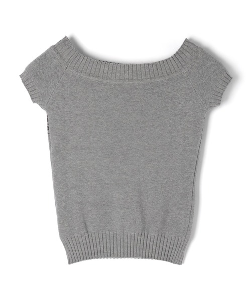 M DOLLY(エムドリー)の「Stitch ribbon cat elin sholder knit / ステッチリボンキャットエリンショルダーニット(ニット/セーター・レディース・アイボリー/グレー・FREE)」の15枚目の写真