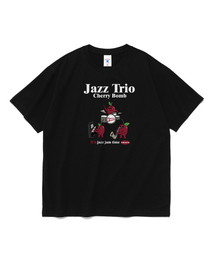ROIDESROIS（ロワデロワ）の「チェリージャズクラブグラフィック半袖Tシャツ(ブラック)（Tシャツ/カットソー）」