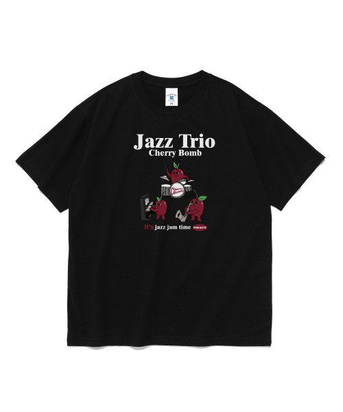 ROIDESROIS(ロワデロワ)の「チェリージャズクラブグラフィック半袖Tシャツ(ブラック)(Tシャツ/カットソー・レディース・その他・SMALL/MEDIUM/LARGE/X-LARGE/2XL)」の1枚目の写真