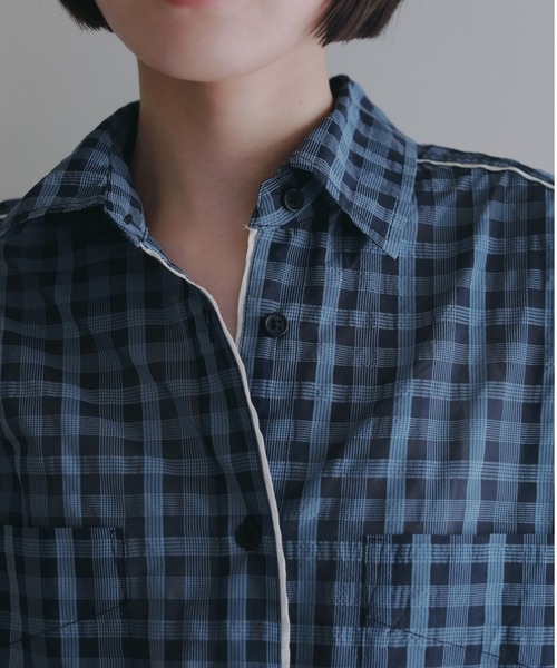 anuke（アンヌーク）の「Sheercheck Over Shirts（シャツ/ブラウス・レディース・ブラウン/ブルー・FREE）」の18枚目の写真