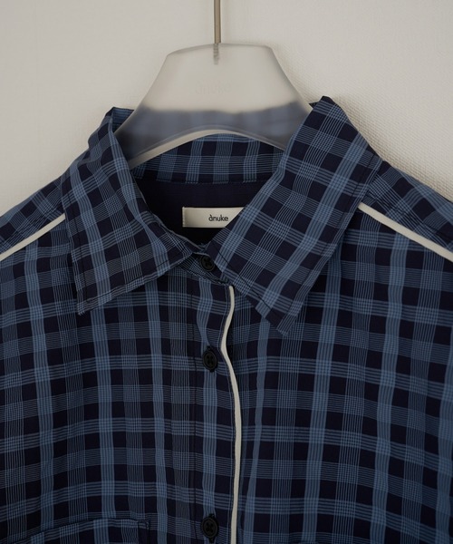 anuke（アンヌーク）の「Sheercheck Over Shirts（シャツ/ブラウス・レディース・ブラウン/ブルー・FREE）」の9枚目の写真
