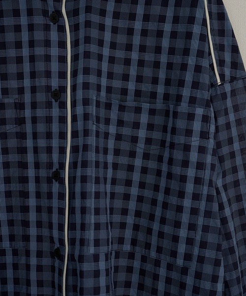 anuke（アンヌーク）の「Sheercheck Over Shirts（シャツ/ブラウス・レディース・ブラウン/ブルー・FREE）」の10枚目の写真