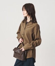 ポリエステル スエードライク シャツ
