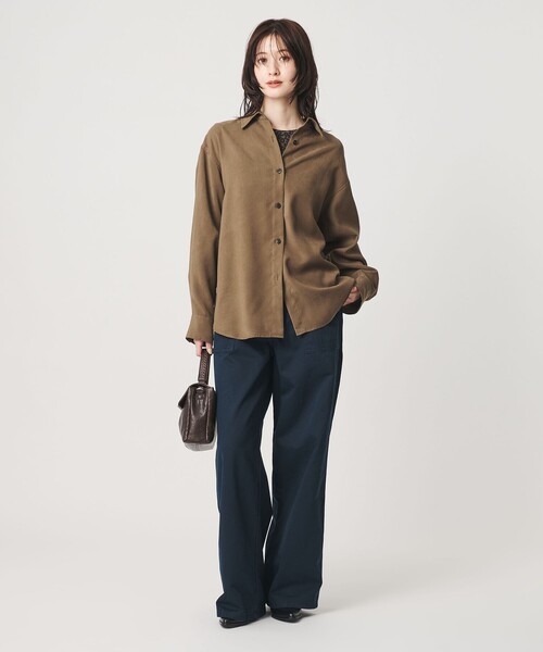 BEAUTY&YOUTH UNITED ARROWS(ビューティーアンドユースユナイテッドアローズ)の「ポリエステル スエードライク シャツ(シャツ/ブラウス・レディース・モカ/ダークブラウン・FREE)」の5枚目の写真