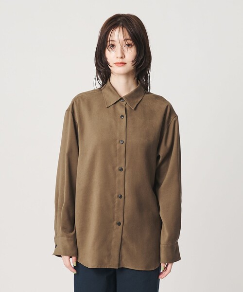 BEAUTY&YOUTH UNITED ARROWS(ビューティーアンドユースユナイテッドアローズ)の「ポリエステル スエードライク シャツ(シャツ/ブラウス・レディース・モカ/ダークブラウン・FREE)」の9枚目の写真