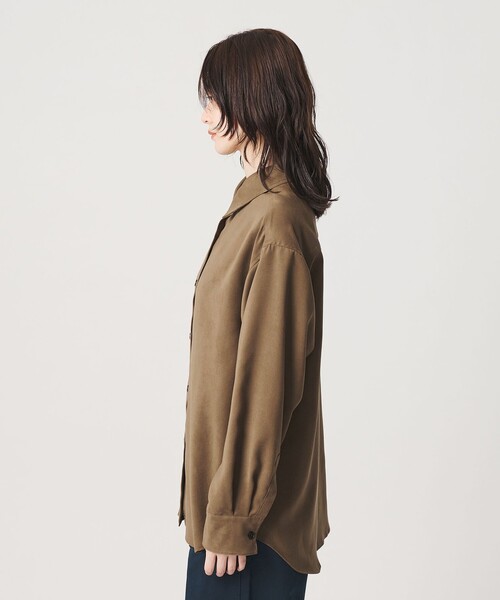 BEAUTY&YOUTH UNITED ARROWS(ビューティーアンドユースユナイテッドアローズ)の「ポリエステル スエードライク シャツ(シャツ/ブラウス・レディース・モカ/ダークブラウン・FREE)」の10枚目の写真