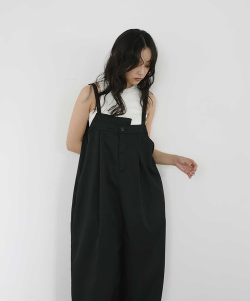  hellam（へラム）の「TRツイルアシメデザインサロペット（サロペット/オーバーオール・レディース・ブラック系/チャコール/グレイッシュベージュ/ブラック・FREE）」の7枚目の写真