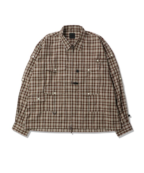 DAIWA PIER39(ダイワピア39)の「DAIWA PIER39 TECH ZIP ANGLER SHIRT L/S PLAIDS ダイワピア39 テックジップアングラーシャツL/Sプレイズ(シャツ/ブラウス・メンズ・レッド/パープル/ブラウン・LARGE/MEDIUM/SMALL)」の1枚目の写真