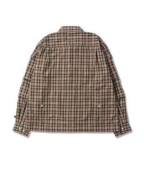 DAIWA PIER39(ダイワピア39)の「DAIWA PIER39 TECH ZIP ANGLER SHIRT L/S PLAIDS ダイワピア39 テックジップアングラーシャツL/Sプレイズ(シャツ/ブラウス・メンズ・レッド/パープル/ブラウン・LARGE/MEDIUM/SMALL)」の9枚目の写真