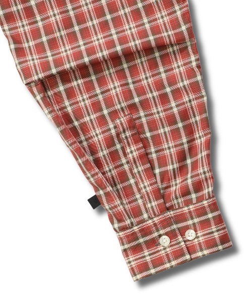 DAIWA PIER39(ダイワピア39)の「DAIWA PIER39 TECH ZIP ANGLER SHIRT L/S PLAIDS ダイワピア39 テックジップアングラーシャツL/Sプレイズ(シャツ/ブラウス・メンズ・レッド/パープル/ブラウン・LARGE/MEDIUM/SMALL)」の5枚目の写真
