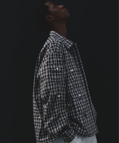 DAIWA PIER39(ダイワピア39)の「DAIWA PIER39 TECH ZIP ANGLER SHIRT L/S PLAIDS ダイワピア39 テックジップアングラーシャツL/Sプレイズ(シャツ/ブラウス・メンズ・レッド/パープル/ブラウン・LARGE/MEDIUM/SMALL)」の8枚目の写真