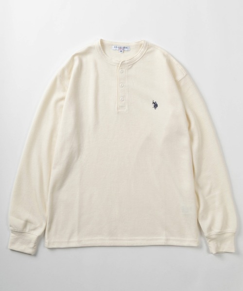 U.S. POLO ASSN.（ユーエスポロアッスン）の「【80】【U.S. POLO ASSN./ユーエスポロアッスン】ヘンリーネック サーマル ロンT/ワッフル/長袖/アメカジ/ミリタリー/古着MIX/ユニセックス/レディース/メンズ（Tシャツ/カットソー・メンズ・ネイビー/グレー/ホワイト/ブラック・XL/L/M）」の7枚目の写真