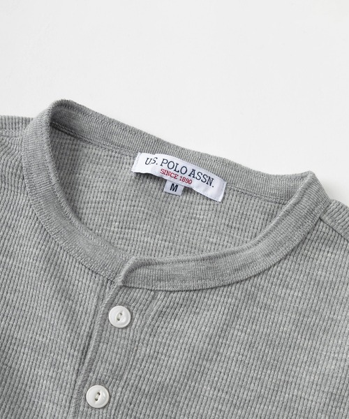 U.S. POLO ASSN.（ユーエスポロアッスン）の「【80】【U.S. POLO ASSN./ユーエスポロアッスン】ヘンリーネック サーマル ロンT/ワッフル/長袖/アメカジ/ミリタリー/古着MIX/ユニセックス/レディース/メンズ（Tシャツ/カットソー・メンズ・ネイビー/グレー/ホワイト/ブラック・XL/L/M）」の16枚目の写真