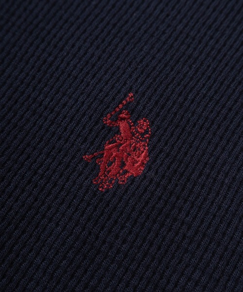 U.S. POLO ASSN.（ユーエスポロアッスン）の「【80】【U.S. POLO ASSN./ユーエスポロアッスン】ヘンリーネック サーマル ロンT/ワッフル/長袖/アメカジ/ミリタリー/古着MIX/ユニセックス/レディース/メンズ（Tシャツ/カットソー・メンズ・ネイビー/グレー/ホワイト/ブラック・XL/L/M）」の12枚目の写真