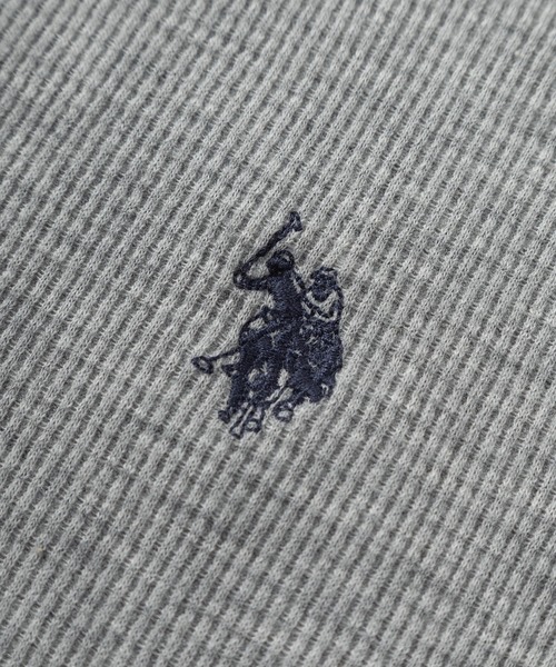 U.S. POLO ASSN.（ユーエスポロアッスン）の「【80】【U.S. POLO ASSN./ユーエスポロアッスン】ヘンリーネック サーマル ロンT/ワッフル/長袖/アメカジ/ミリタリー/古着MIX/ユニセックス/レディース/メンズ（Tシャツ/カットソー・メンズ・ネイビー/グレー/ホワイト/ブラック・XL/L/M）」の14枚目の写真