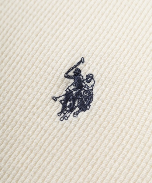 U.S. POLO ASSN.（ユーエスポロアッスン）の「【80】【U.S. POLO ASSN./ユーエスポロアッスン】ヘンリーネック サーマル ロンT/ワッフル/長袖/アメカジ/ミリタリー/古着MIX/ユニセックス/レディース/メンズ（Tシャツ/カットソー・メンズ・ネイビー/グレー/ホワイト/ブラック・XL/L/M）」の8枚目の写真